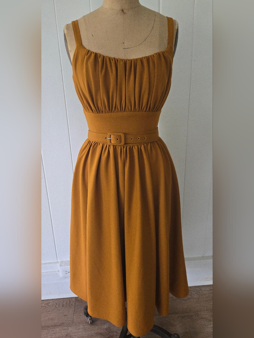 Vixen by Micheline Pitt Ingenue Swing in Mustard - Picture 2 of 8